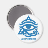 Aangepaste tekst & kleur oog van Horus Magneet (Voorkant / Achterkant)