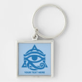 Aangepaste tekst & kleur oog van Horus Sleutelhanger (Voorkant)