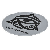 Aangepaste tekst & kleur oog van Horus Snijplank (Hoek)