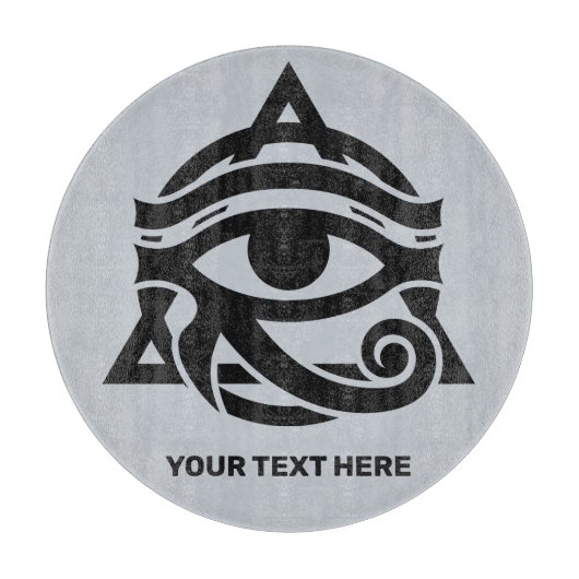 Aangepaste tekst & kleur oog van Horus Snijplank (Voorkant)