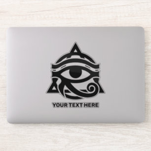 Aangepaste tekst & kleur oog van Horus Sticker