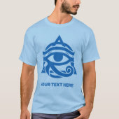 Aangepaste tekst & kleur oog van Horus T-shirt (Voorkant)