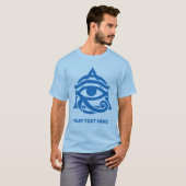 Aangepaste tekst & kleur oog van Horus T-shirt (Voorkant volledig)