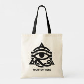 Aangepaste tekst & kleur oog van Horus Tote Bag (Achterkant)