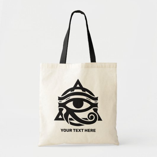 Aangepaste tekst & kleur oog van Horus Tote Bag (Voorkant)