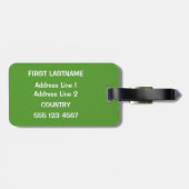 Aangepaste tekst & kleur Panda bagagelabel 1/4 (Achterkant horizontaal)