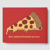 Aangepaste tekst & kleur PIZZA Gastenboek (Achterkant)