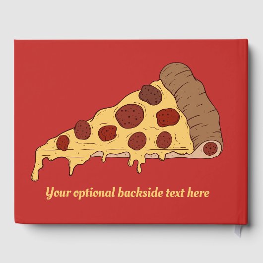 Aangepaste tekst & kleur PIZZA Gastenboek (Achterkant)