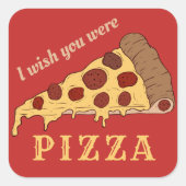 Aangepaste tekst & kleur PIZZA stickers (Voorkant)