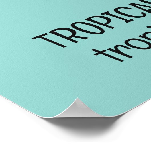 Aangepaste tekst & kleur roze flamingo poster (Hoek)