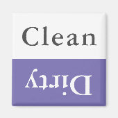 Aangepaste Tekst & Kleur Schone Vuile Vaatwasser K Magneet (Voorkant)