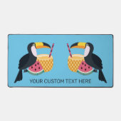 Aangepaste tekst & kleur Tropische Toucans Bureaumat (Voorkant)