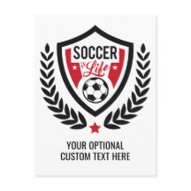 Aangepaste tekst & kleur voetbal logo ansichtkaart