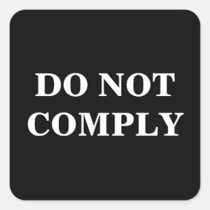 Aangepaste tekst/kleur zwart Pro-vrijheid voldoet  Vierkante Sticker