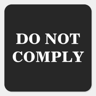 Aangepaste tekst/kleur zwart Pro-vrijheid voldoet Vierkante Sticker