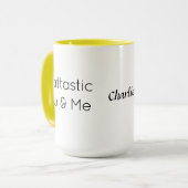 Aangepaste tekst, kleurrijke Craftastic You & Me-c Mok (Voorkant links)
