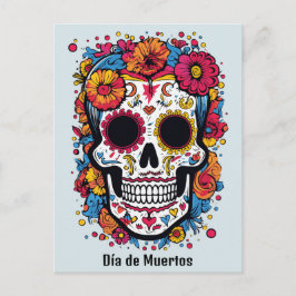 Aangepaste tekst 💀 kleurrijke Día de Muertos Briefkaart