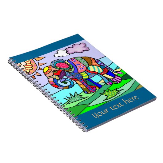 Aangepaste tekst kleurrijke floclore artistieke ol notitieboek (Rechterzijde)