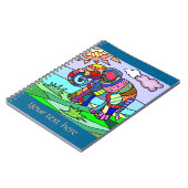 Aangepaste tekst kleurrijke floclore artistieke ol notitieboek (Linkerzijde)