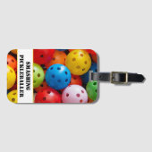 Aangepaste tekst Kleurrijke handballetjes Bagagelabel (Voorkant (horizontaal))