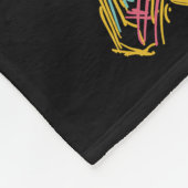 Aangepaste tekst kleurrijke Jazz Player Fleece Deken (Hoek)