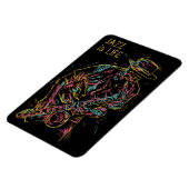 Aangepaste tekst kleurrijke Jazz Player Magneet (Linkerzijde)