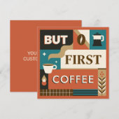Aangepaste tekst Kleurrijke koffie citaten (Voorkant / Achterkant)