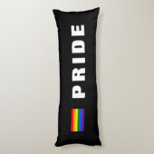 Aangepaste tekst Kleurrijke LGBTQ Rainbow Gay Prid Lichaamskussen (Achterkant (Verticaal))