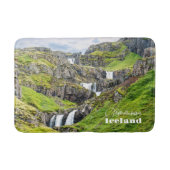 Aangepaste tekst Klifbrekkufossar, IJsland Badmat (Voorkant)