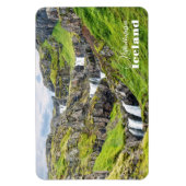 Aangepaste tekst Klifbrekkufossar, IJsland Magneet (Verticaal)