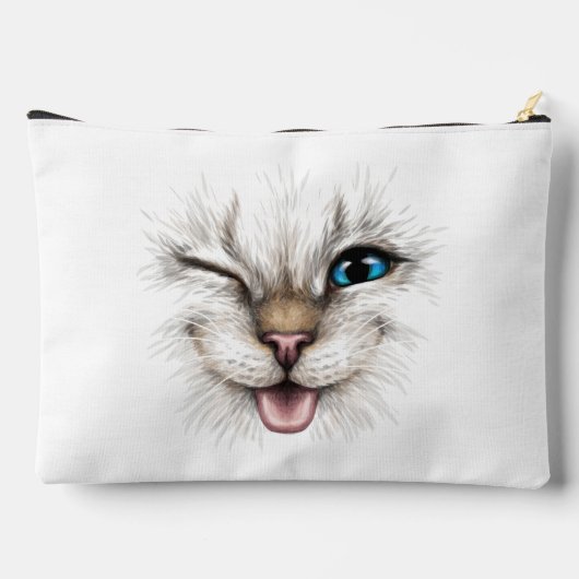 Aangepaste tekst knipperende kat etui (Achterkant)