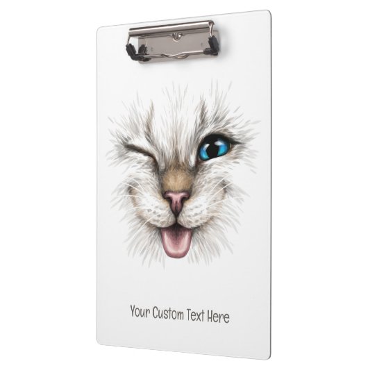 Aangepaste tekst knipperende kat klembord (Links)