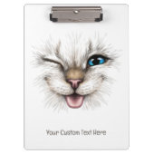 Aangepaste tekst knipperende kat klembord (Voorkant)