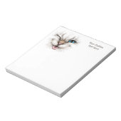 Aangepaste tekst knipperende kat notitieblok (Linkerzijde)