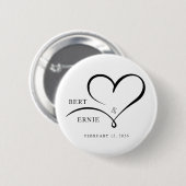 Aangepaste tekst knop bruiloft cadeau gepersonalis ronde button 5,7 cm (Voorkant /achterkant)