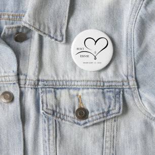 Aangepaste tekst knop bruiloft cadeau gepersonalis ronde button 5,7 cm