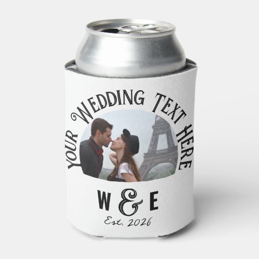 Aangepaste  tekst Koelbox bruiloft gunsten Blikjeskoeler (Blikje Voorkant)