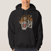 Aangepaste tekst koele illustratie van wild dierli hoodie (Voorkant)