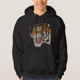 Aangepaste tekst koele illustratie van wild dierli hoodie