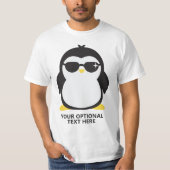 Aangepaste tekst koele pinguïn-shirten t-shirt (Voorkant)