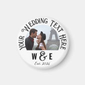 Aangepaste  tekst Koelkast Magneet bruiloft gunste (Voorkant)