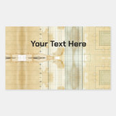 Aangepaste tekst Koffie Gevlekt Grootboek Boekhoud Rechthoekige Sticker (Voorkant)