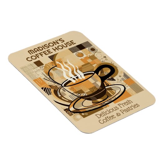 Aangepaste tekst koffie magneet (Rechterzijde)
