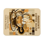 Aangepaste tekst koffie magneet (Horizontaal)