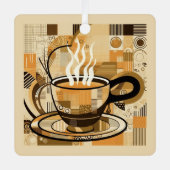 Aangepaste tekst koffie metalen ornament (Voorkant)