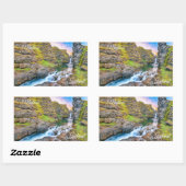 Aangepaste tekst Kolufossar Waterfall, IJsland Rechthoekige Sticker (Vel)