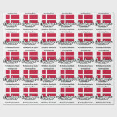 Aangepaste tekst Kopenhagen Denemarken Cadeaupapier (Vlak)