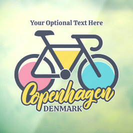 Aangepaste tekst Kopenhagen Denemarken Raamsticker