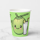 Aangepaste tekst kosnoten bevestigen papieren bekers (Achterkant)