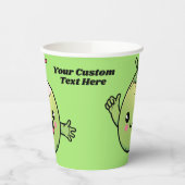 Aangepaste tekst kosnoten bevestigen papieren bekers (Links)